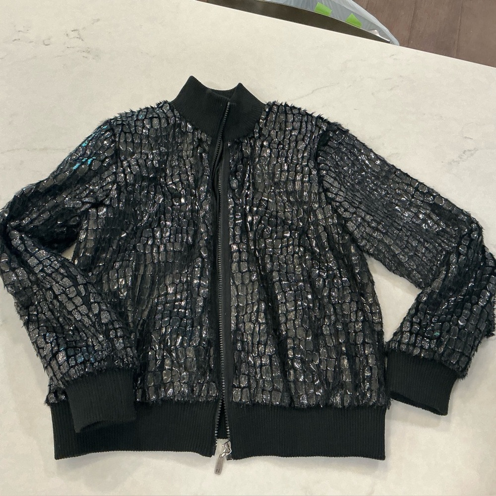 Peter Nygard Faux Fur Bomber Jacket